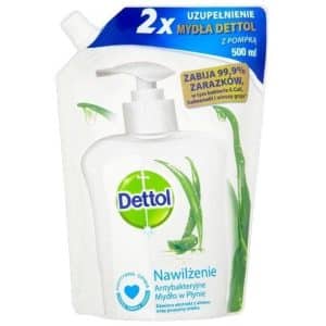 Dettol 3028712, Hud, Opfyldningssæt Til Automat, Anti-Bakteriel, Fugte, Aloe Vera, Vitamin E, 500 Ml