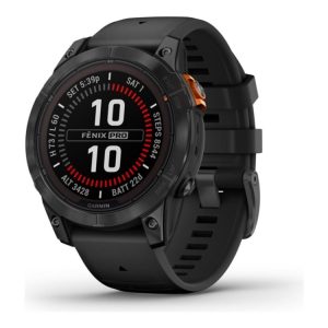 Garmin Fenix 7 Pro Solar - 47 Mm - Skifergrå - Sportsur Med Bånd - Silikone - Sort - Håndledsstørrelse: 125-208 Mm - Display 1.3" - 32 Gb - Bluetooth