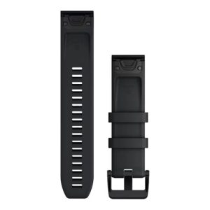 Garmin Quickfit - Urrem For Smart Watch - Sort, Black Hardware - For Approach S62 D2 Fenix 5 Fenix 5 Fenix 6 Fenix 7 Forerunner 945, 965 Insti