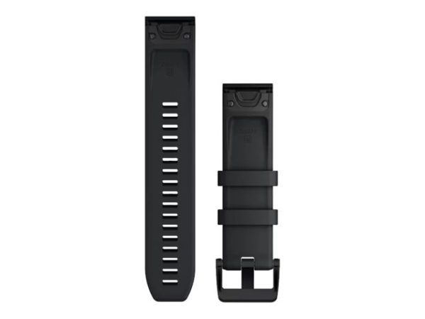 Garmin Quickfit - Urrem For Smart Watch - Sort, Black Hardware - For Approach S62 D2 Fenix 5 Fenix 5 Fenix 6 Fenix 7 Forerunner 945, 965 Insti