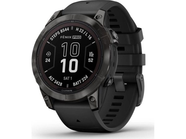 Garmin Smart Watch Fenix7 Pro Saph Solar Crbn Sportsur