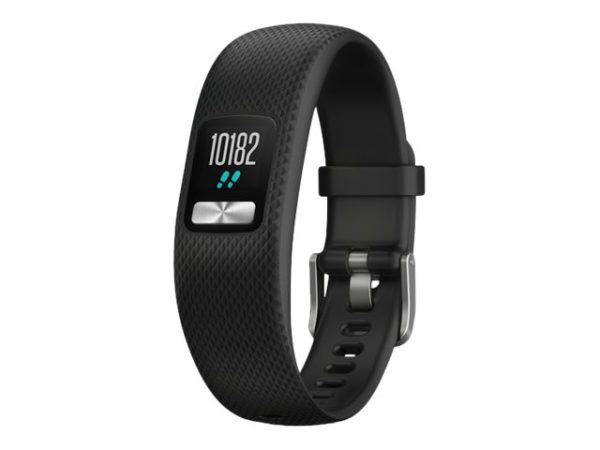 Garmin Vívofit 4 - Aktivitetssporer Med Bånd - Tpu-Silikone - Sort - Båndstørrelse: L - Ottefarvet - Bluetooth, Ant+/Ant - 25.5 G