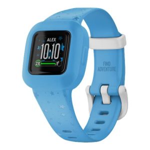 Garmin Vivofit Jr. 3 - Aktivitetssporer Med Bånd - Silikone - Blå Stjerner - Håndledsstørrelse: 130-175 Mm - Bluetooth - 25 G