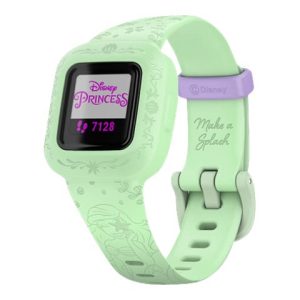 Garmin Vivofit Jr. 3 - Disney The Little Mermaid - Aktivitetssporer Med Bånd - Silikone - Grøn - Håndledsstørrelse: 130-175 Mm - Bluetooth - 25 G