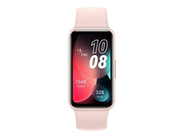 Huawei Band 8 - Aktivitetssporer Med Rem - Silikone - Håndledsstørrelse: 120-190 Mm - Display 1.47" - Wi-Fi, Bluetooth - 14 G - Sakura Pink