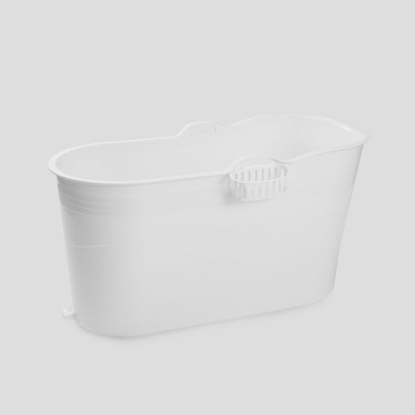 Isbad - XL - 123cm - hvid - Ekstra kraftig plast og forbedret siddekomfort - Tubfamily®