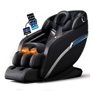 Massagestol 4D Pro+ Sort med Varmeterapi og Stemmekontrol