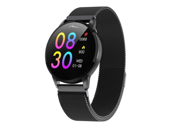 Media-Tech Active-Band Geneva Mt863 - Aktivitetssporer Med Netrem - Rustfrit Stål - Håndledsstørrelse: Op Til 230 Mm - Display 1.3" - Bluetooth - 71