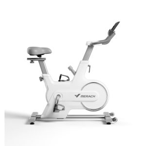 Merach Mr-667Kxd-W0 Spinningcykel, Bluetooth, App, Hvid, Spinningcykel, Magnetisk, 110 Kg, Vejledning, Kilerem, Kalorier, Afstand, Hjerterytme, Hasti