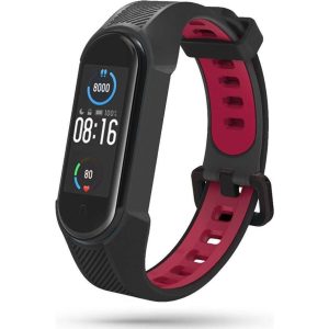 Tech-Protect Opaska Do Mi Band 5/6 Tech-Protect Armour Czarno/Czerwona