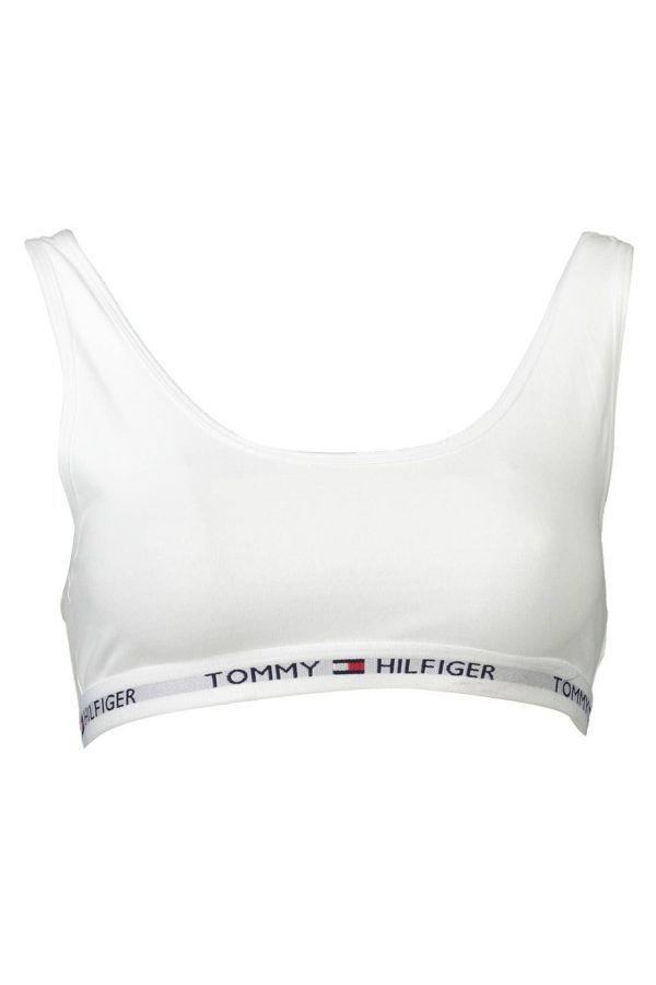 Tommy Hilfiger White Cotton Dame Sports Bra