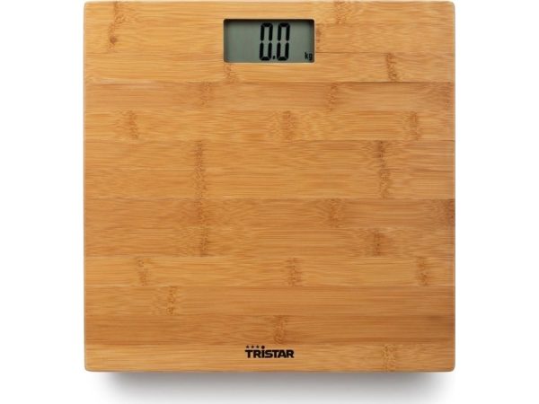 Tristar Wg-2432, Elektronisk Personlig Vægt, 180 Kg, 100 G, Bamboo, G, Oz, Kg, Lb, Firkant