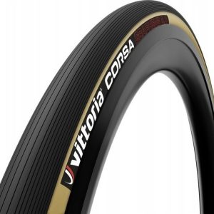 Vittoria Tubular Racercykel Vittoria Corsa G2.0 700X25c, Sort-Beige