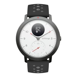 Withings Steel Hr Sport - 40 Mm - Rustfrit Stål - Aktivitetssporer Med Bånd - Silikone - Håndledsstørrelse: Op Til 230 Mm - Monokrom - Bluetooth - 49