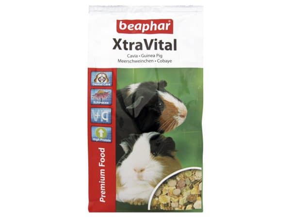 Beaphar Xtravital, Granulat, 1 Kg, Marsvin, Vitamin A, Vitamin C, Vitamin D3, Natrium, Calcium, Jod, Mangan, Fosfor, Kalium, Zink, 17%