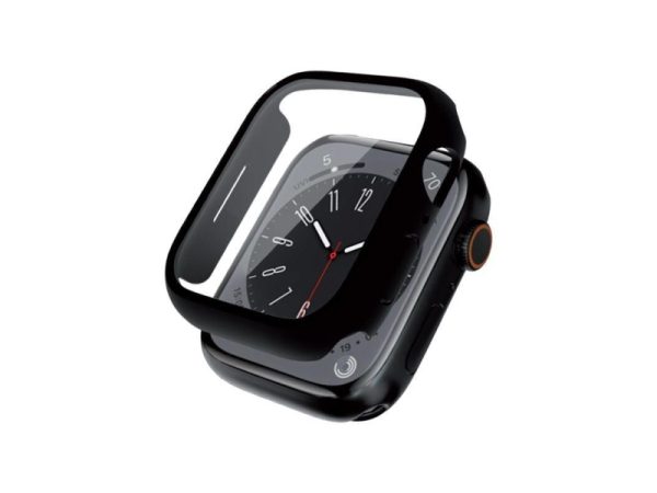 Crong Crg-45Hs-Blk, Boks, Smartwatch, Sportsur, Sort, Apple, Apple Watch Series 7/8 45Mm, Polykarbonat (Pc), Hærdet Glas