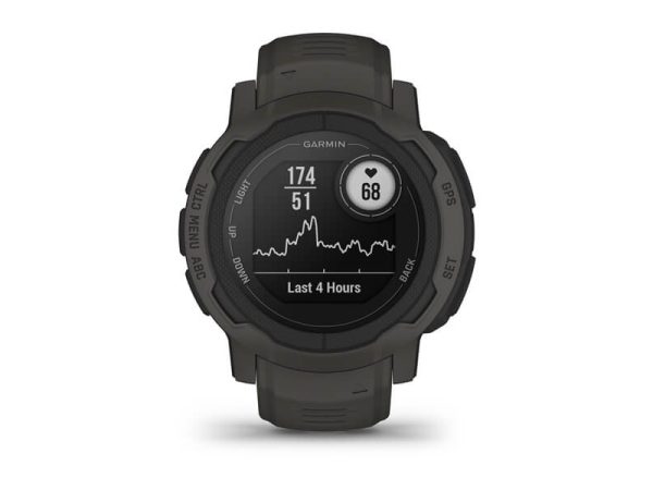 Garmin Instinct 2 - 45 Mm - Grafit - Sportsur Med Bånd - Silikone - Håndledsstørrelse: 135-230 Mm - Monokrom - 32 Mb - Bluetooth, Ant+ - 52 G