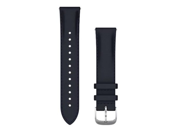 Garmin Quick Release Band - Urrem For Smart Watch - 125 - 190 Mm - Marine Med Sølv-Hardware - For Approach S40 Forerunner 245, 55, 645 Venu Vívoac