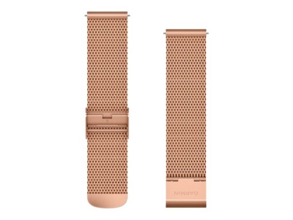 Garmin Quick Release Band - Urrem For Smart Watch - 125 - 197 Mm - 18K Rosenguld Pvd Milanese - For Approach S40 Forerunner 245, 55, 645 Venu Vívo