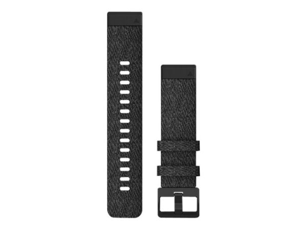 Garmin Quickfit - Urrem For Smart Watch - Meleret Sort, Black Hardware - For Fenix 6S Pro, Sapphire