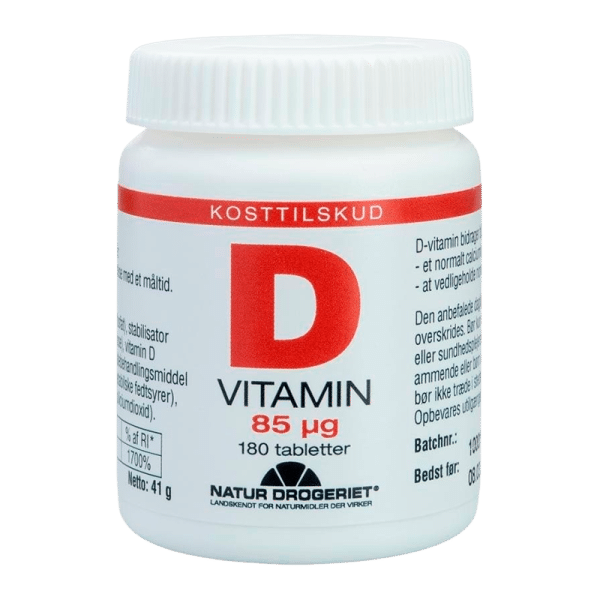 Natur Drogeriet D-Vitamin 85 Âµg (180 tab)