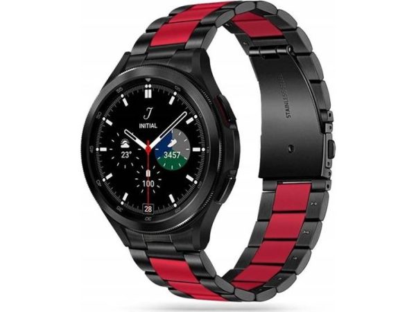 Tech-Protect Bransoleta Tech-Protect Stainless Samsung Galaxy Watch 4 40/42/44/46Mm Black/Red