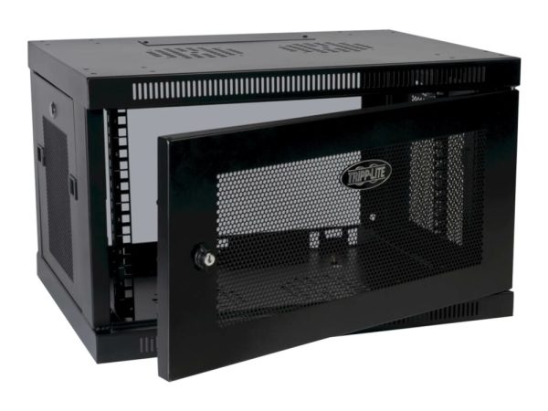 Tripp Lite Smartrack 6U Low-Profile Switch-Depth Wall-Mount Rack Enclosure Cabinet - Rack Kabinet - Vægmonterbar, Gulvmonterbar - Sort - 6U - 19"