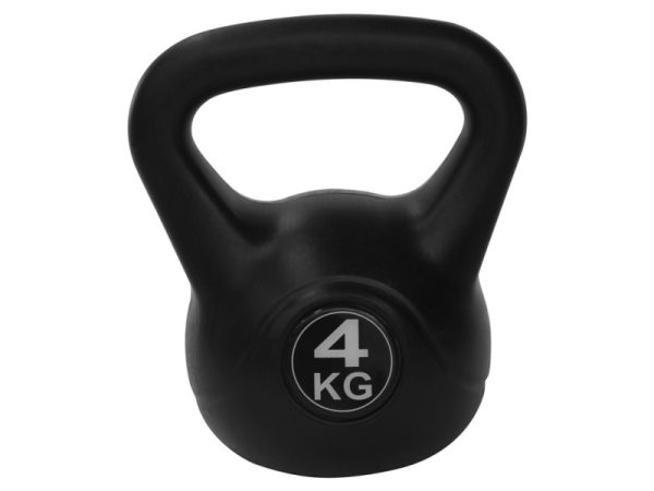 Tunturi 14Tuscl103, Standard Kettlebell, Polyethylen, Sort, 4 Kg