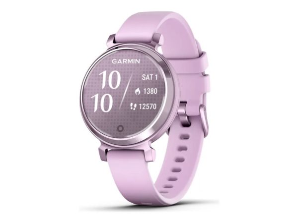 Garmin Lily 2 - Metallisk Syrenfarvet - Smart Ur Med Bånd - Silikone - Lyslilla - Håndledsstørrelse: 110-175 Mm - Monokrom - Bluetooth - 24.4 G