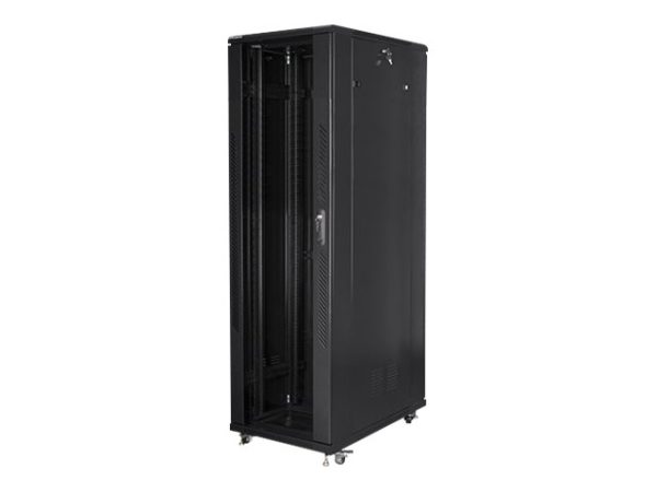 Lanberg - Rack Kabinet - Med 4 Køleblæsere - 230 V - Sort, Ral 9004 - 42U - 19"