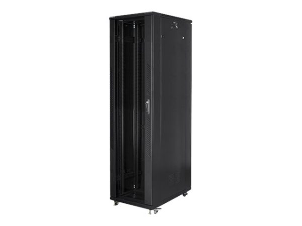 Lanberg - Rack Kabinet - Med 4 Køleblæsere - 230 V - Sort, Ral 9004 - 47U - 19"