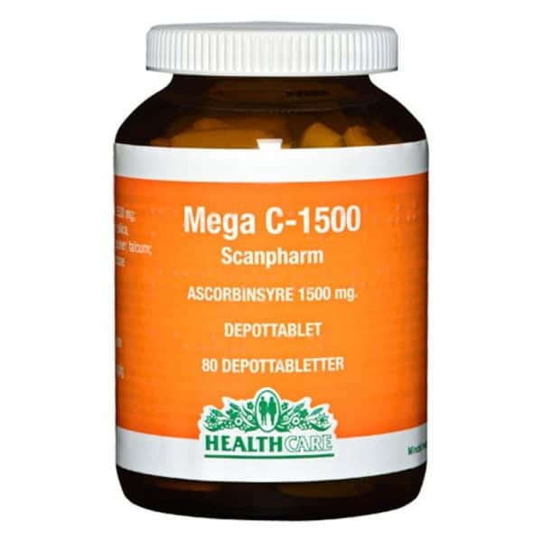 Scanpharm Mega C-1500 mg Depottabletter (80 tabl)