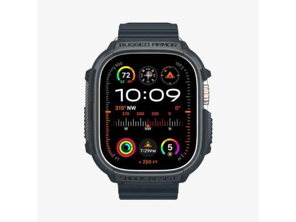 Spigen Rugged Armor, Boks, Smartwatch, Grå, Apple, Watch Ultra (49Mm) Watch Ultra 2 (49Mm), Termoplastisk Polyurethan (Tpu)