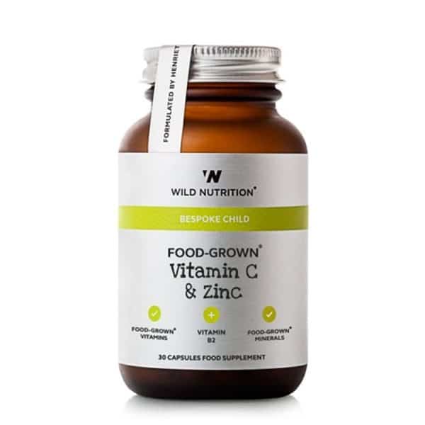 Wild Nutrition Food-Grown Vitamin C & Zinc Børn (30 kaps)