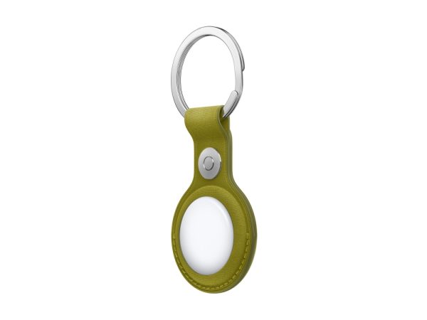 Apple - Taske Til Airtag - Mikrotwill, Stainless Steel - Chartreuse