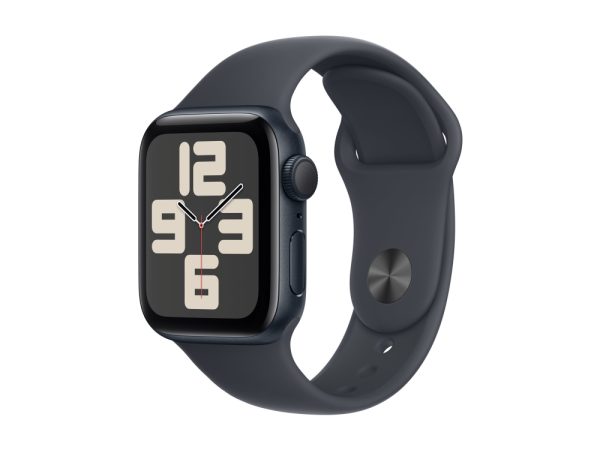 Apple Watch Se (Gps) - 2. Generation - 40 Mm - Midnatsaluminium - Smart Ur Med Sportsbånd - Fluoroelastomer - Midnat - Båndstørrelse: S/M - 32 Gb - W