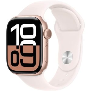 Apple Watch Series 10 GPS + Cellular 42mm - Rose Gold Aluminium Case with Light Blush Sport Band - M/L