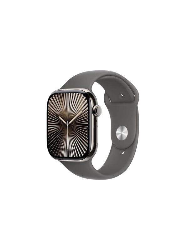 Apple Watch Series 10 GPS + Cellular 42mm - Titanium Case with Stone Grey Sport Band - M/L