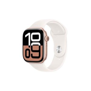 Apple Watch Series 10 GPS + Cellular 46mm - Rose Gold Aluminium Case with Light Blush Sport Band - M/L