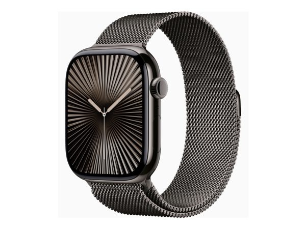 Apple Watch Series 10 (Gps + Cellular) - 46 Mm - Skifer Titanium - Smart Ur Med Milanesisk Løkke - Rustfrit Stålnet - Skifer - Båndstørrelse: M/L - 6