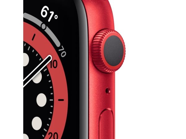 Apple Watch Series 6 (Gps) - (Product) Red - 40 Mm - Rød Aluminium - Smart Ur Med Sportsbånd - Fluoroelastomer - Rød - Båndstørrelse: S/M/L - 32 Gb -