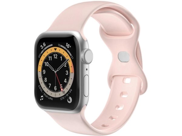 Armband Till Apple Watch 42/44/45Mm Silikon Rosa