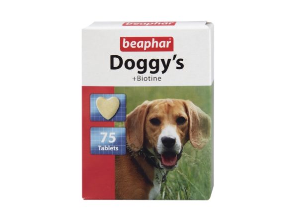 Beaphar Doggy''s + Biotine, Hund, Tablet, Generelt Sundhed, Vitamin B1, Vitamin B12, Vitamin B2, Vitamin B3, Vitamin B6, Vitamin B6, Vitamin C, Vitam