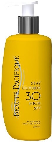 Beaute Pacifique Solcreme Stay Outside 30 SPF til hele kroppen, 200ml.