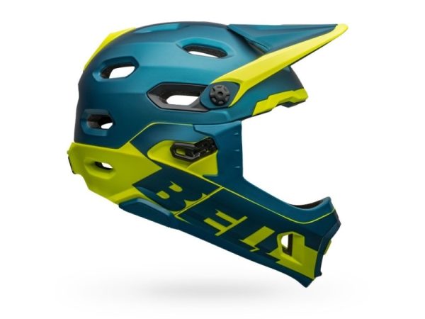 Bell Helmets Super Dh Mips, Fuldt Ansigt, Mountainbike Hjelm, S, I Form, Udvidet Polystyren (Eps), Polykarbonat, Blå, Lime