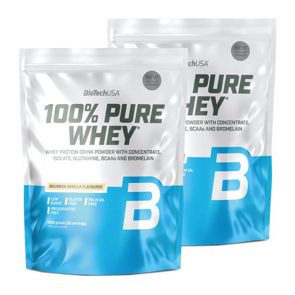 BioTechUSA 100% Pure Whey - Proteinpulver (2x1 kg) - Proteinpulver