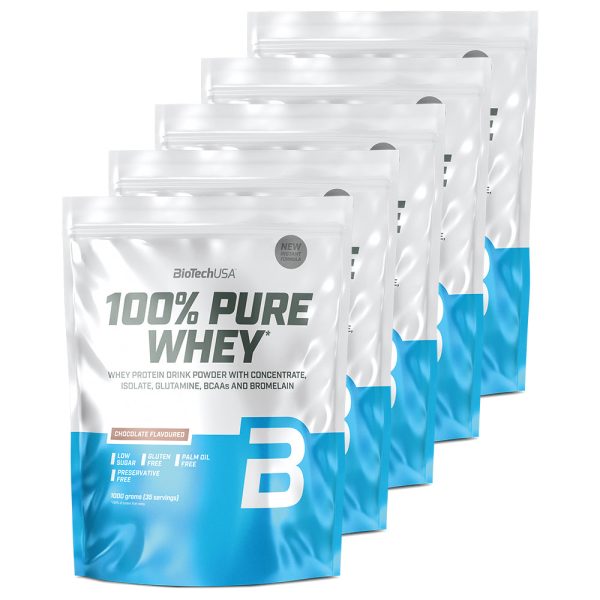 BioTechUSA 100% Pure Whey - Proteinpulver (6x1 kg) - Proteinpulver