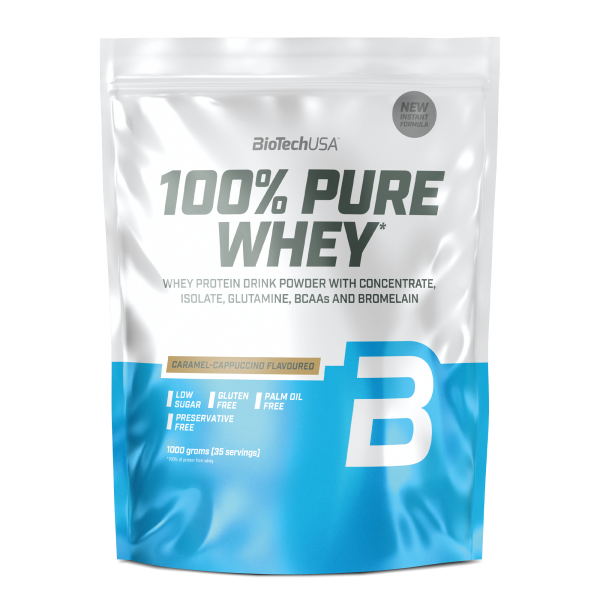 BioTechUSA Pure Whey (1kg) - Caramel Cappuccino - Proteinpulver