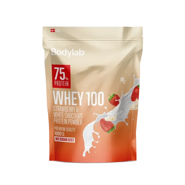 Bodylab Whey 100 Strawberry & White Chocolate, 1kg.