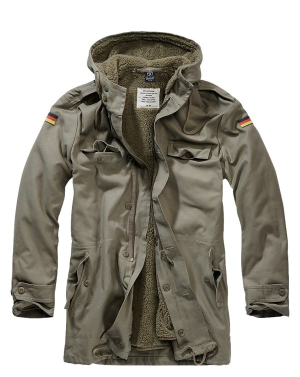 Brandit BW Parka Jakke m. Flag Oliven